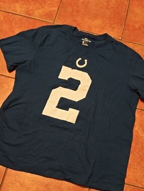 Nike Blue Men's Football Tee with White Number 2